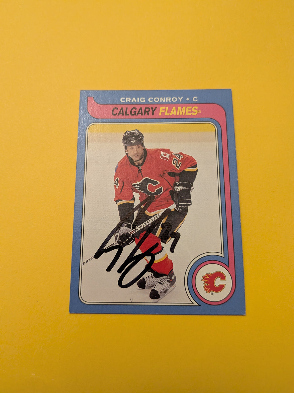Craig Conroy Signed Calgary Flames Card D