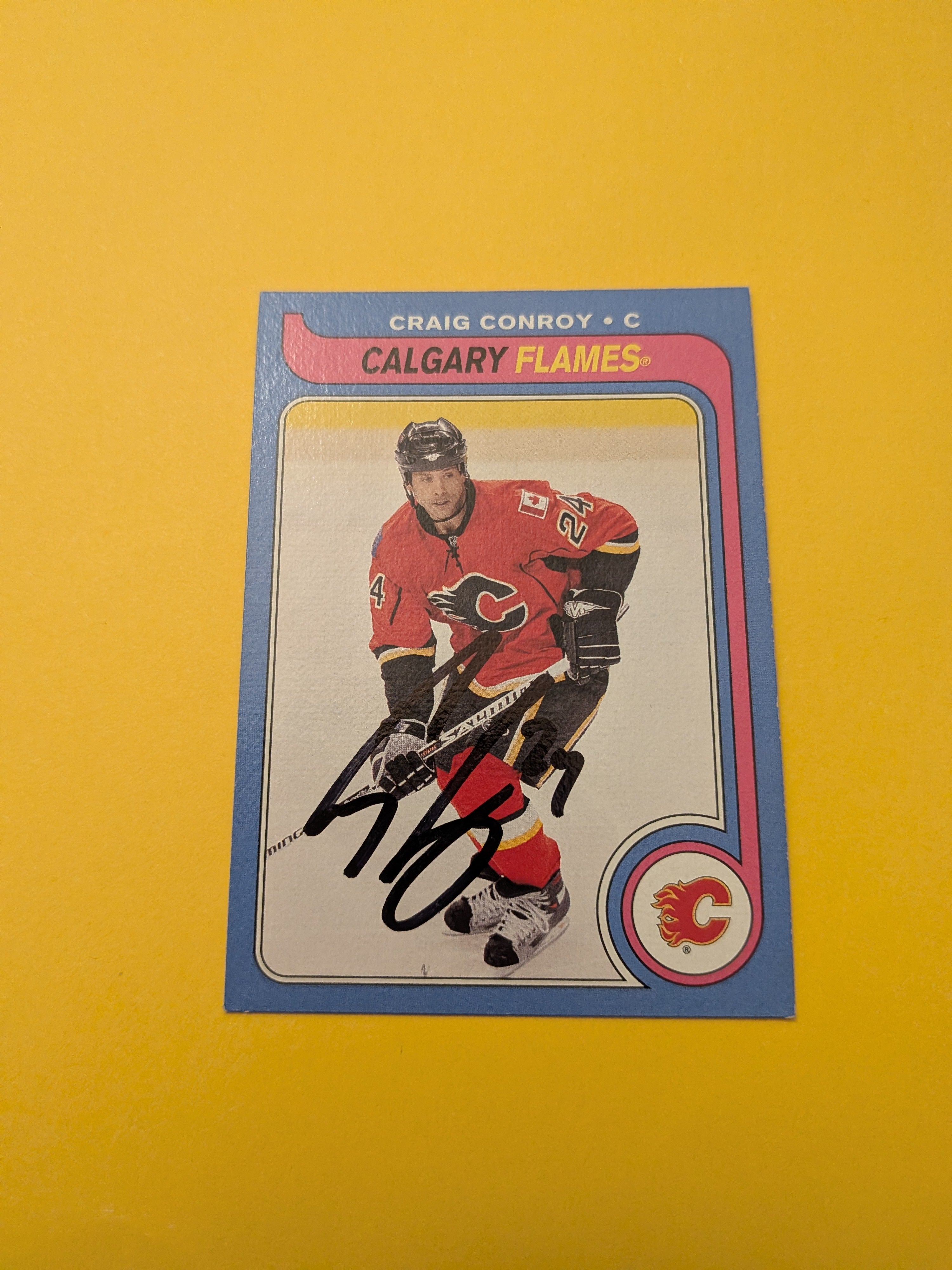 Craig Conroy Signed Calgary Flames Card D