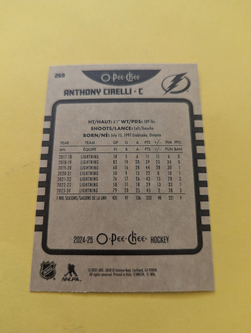 Anthony Cirelli 24-25 OPC Retro Card