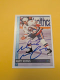 Marty McInnis Signed New York Islanders Card A