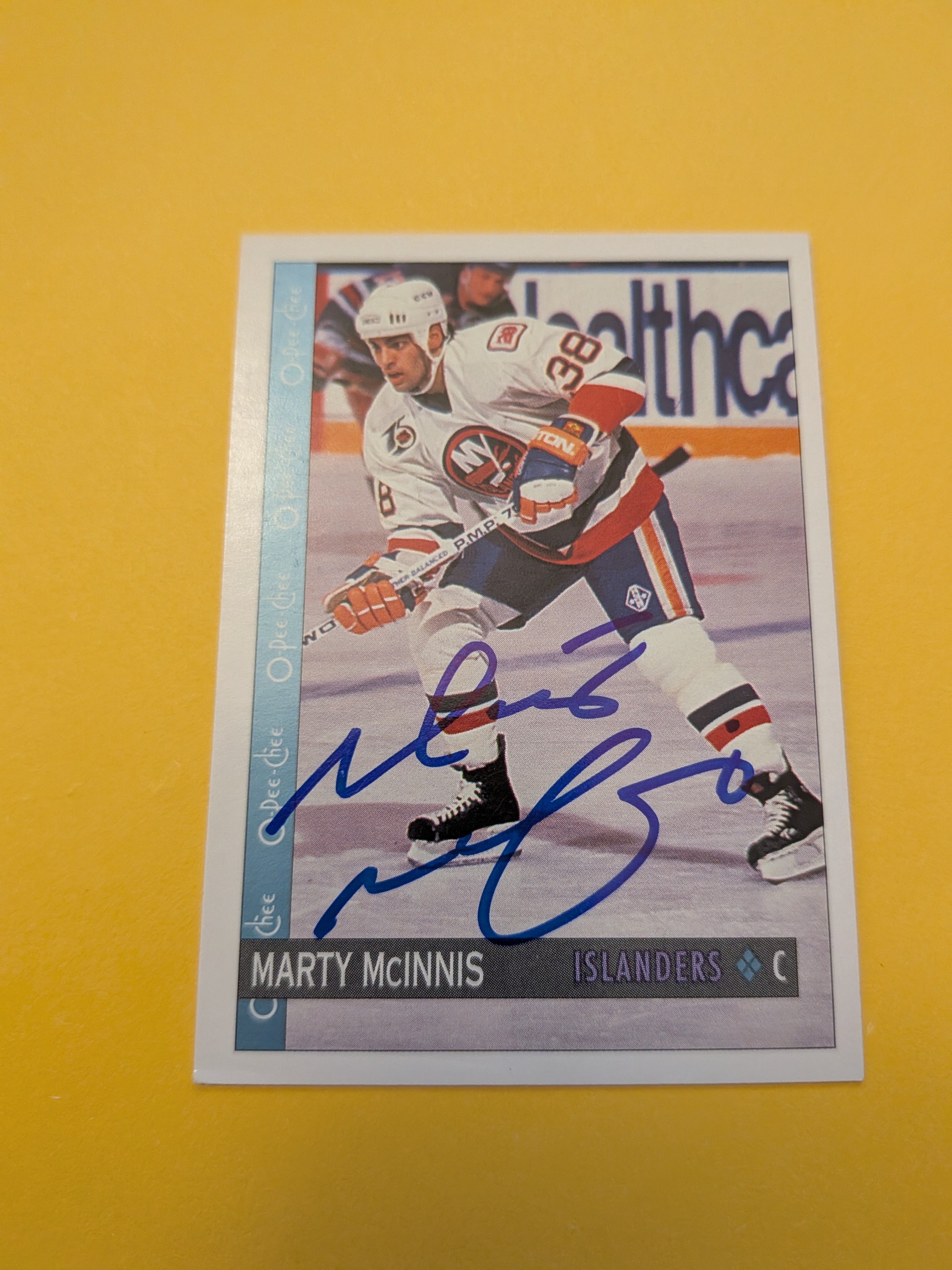 Marty McInnis Signed New York Islanders Card A