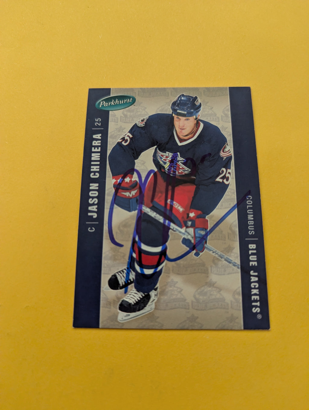 Jason Chimera Signed Columbus Blue Jackets Card