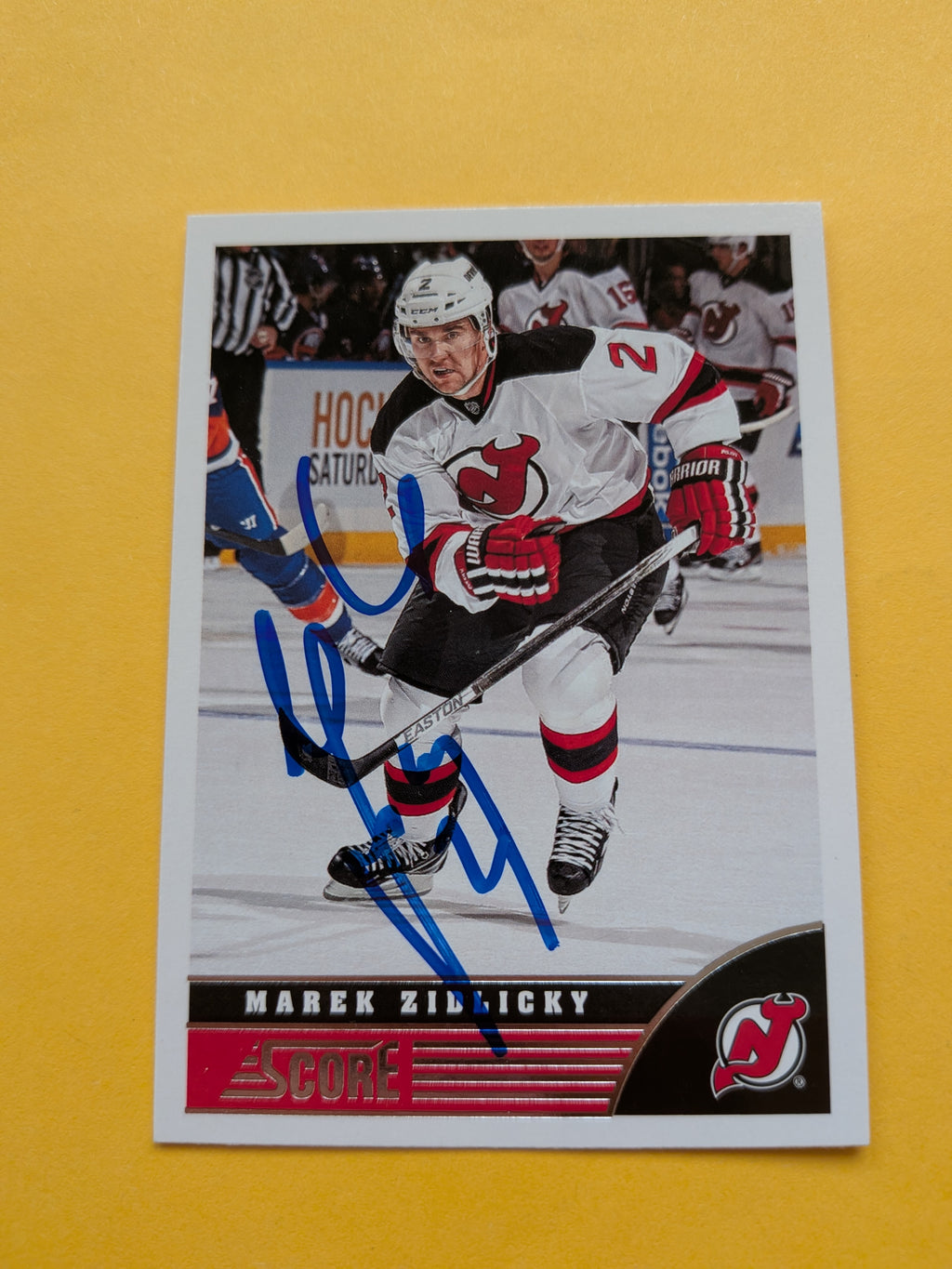 Marek Zidlicky Signed New Jersey Devils Card B