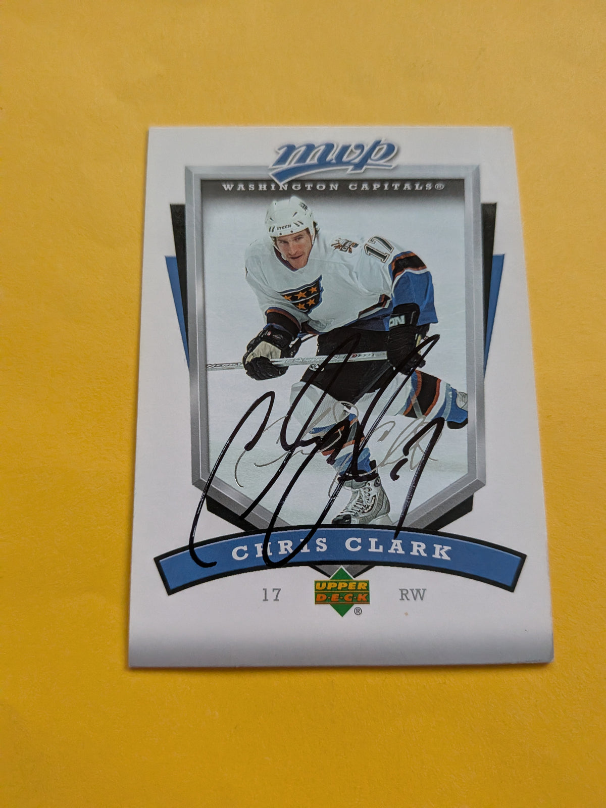 Chris Clark Signed Washington Capitals Card F