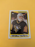 Wendell Young Signed Pittsburgh Penguins Card