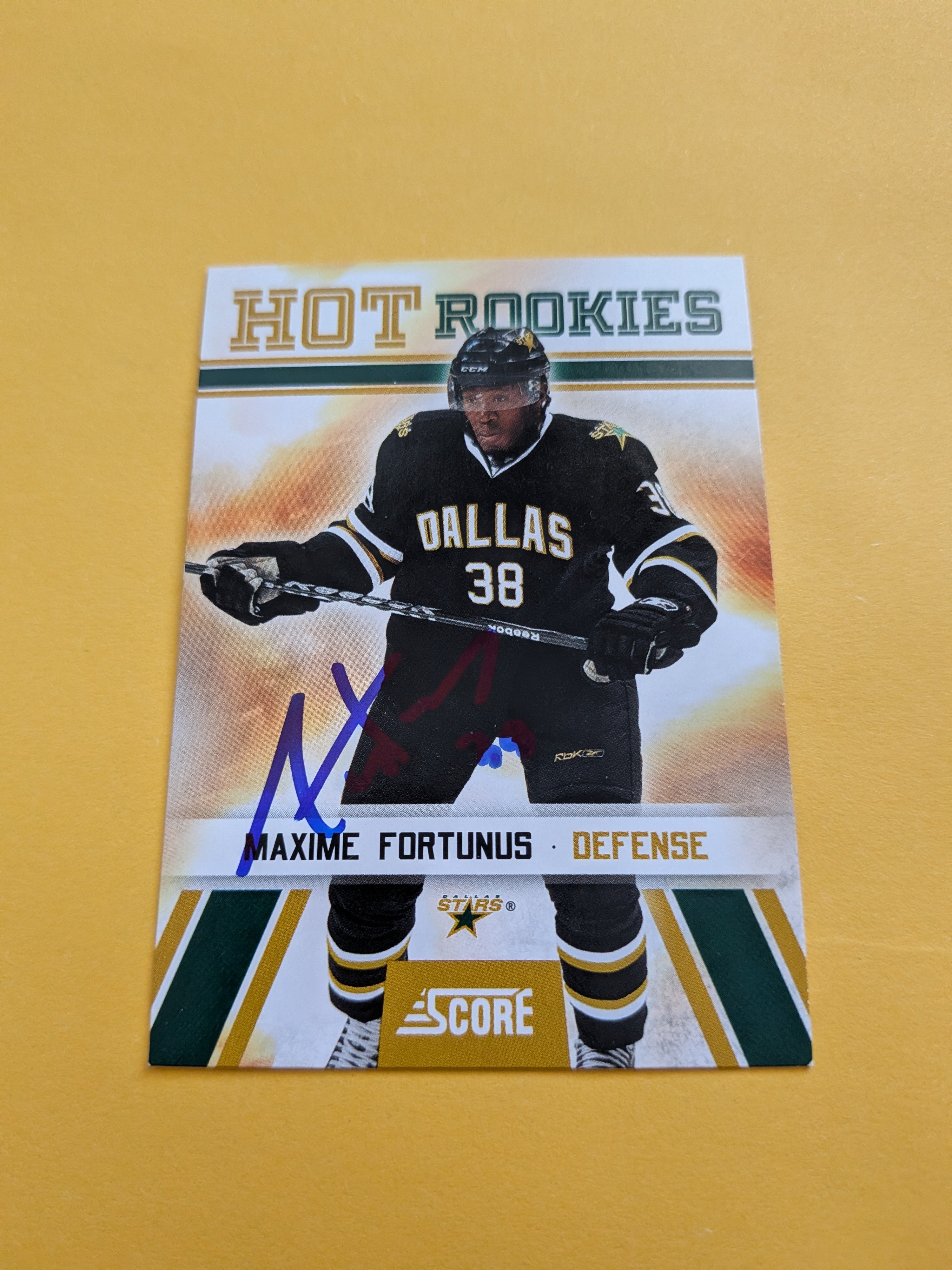 Maxime Fortunus Signed Dallas Stars Rookie Card