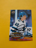 Luca Cagnoni Signed San Jose Sharks Young Guns Canvas Rookie Card