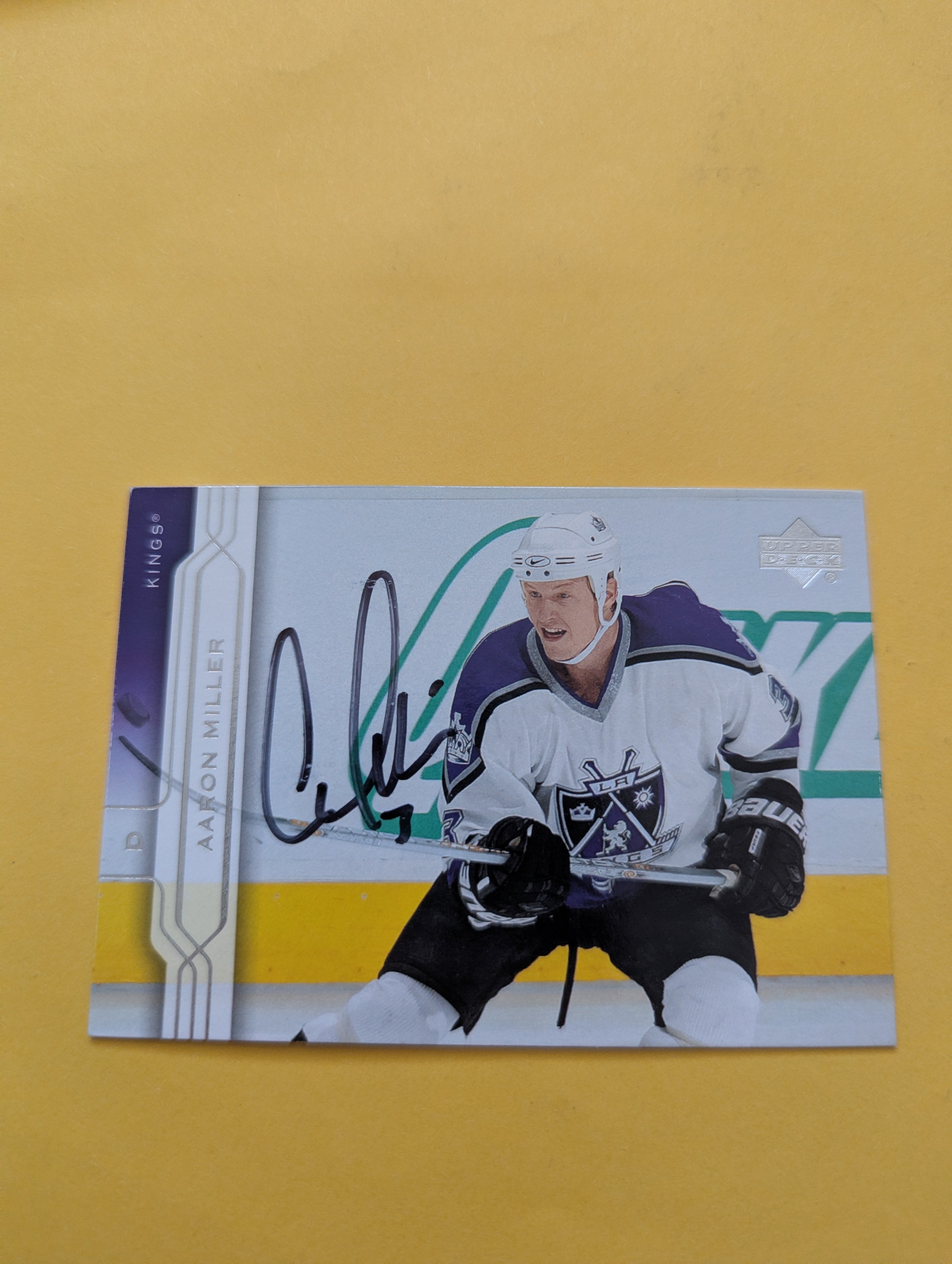 Aaron Miller Signed Los Angeles Kings Card G