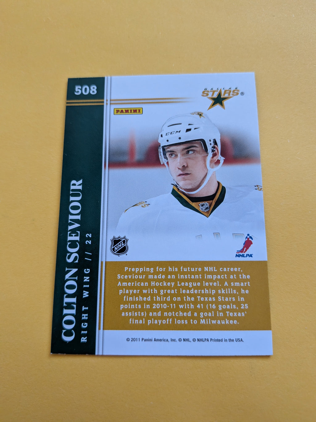 Colton Sceviour Signed Dallas Stars Rookie Card C