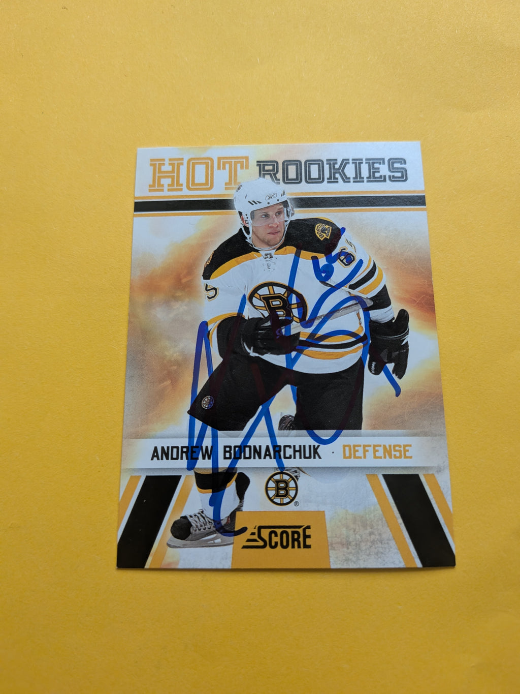 Andrew Bodnarchuk Signed Boston Bruins Rookie Card