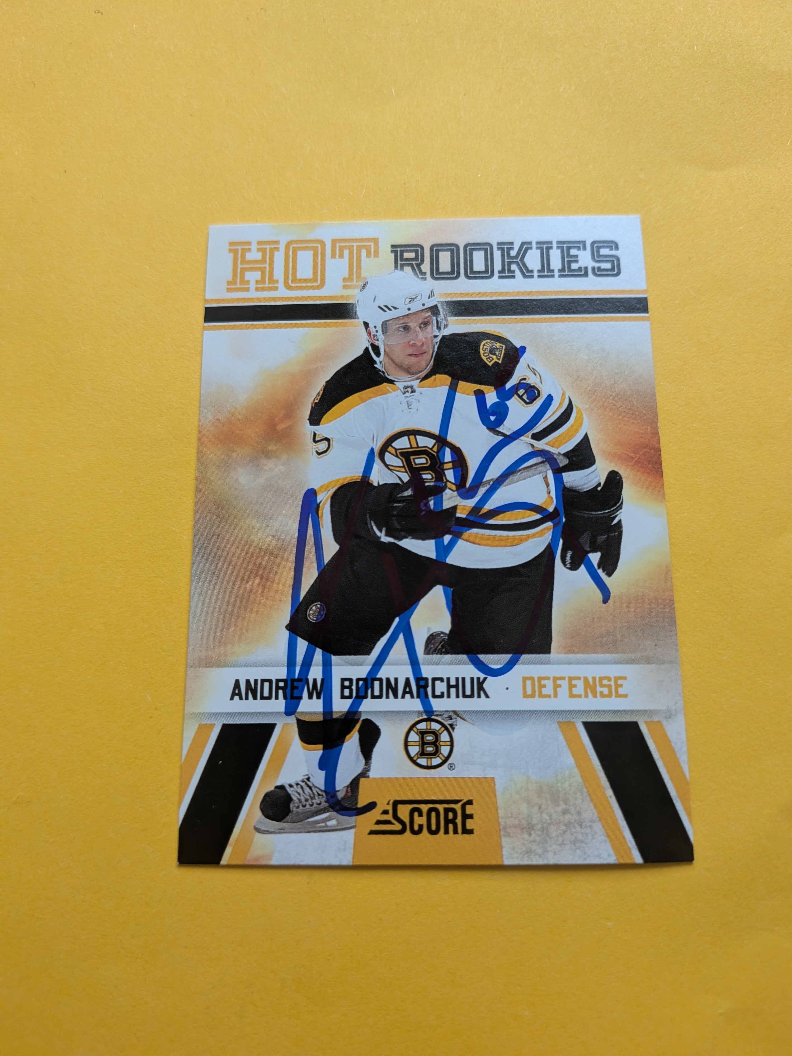 Andrew Bodnarchuk Signed Boston Bruins Rookie Card