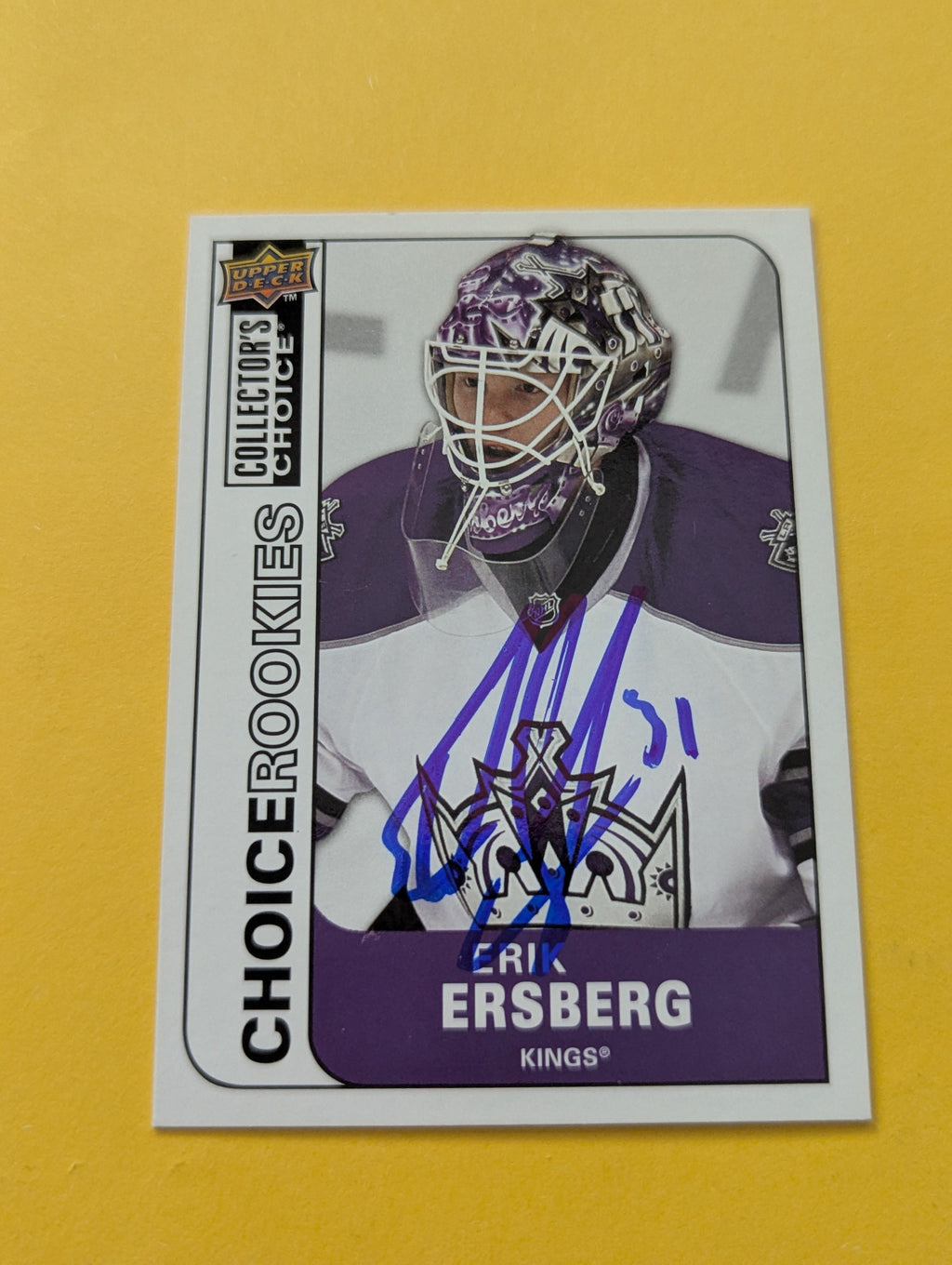 Erik Ersberg Signed Los Angeles Kings Rookie Card
