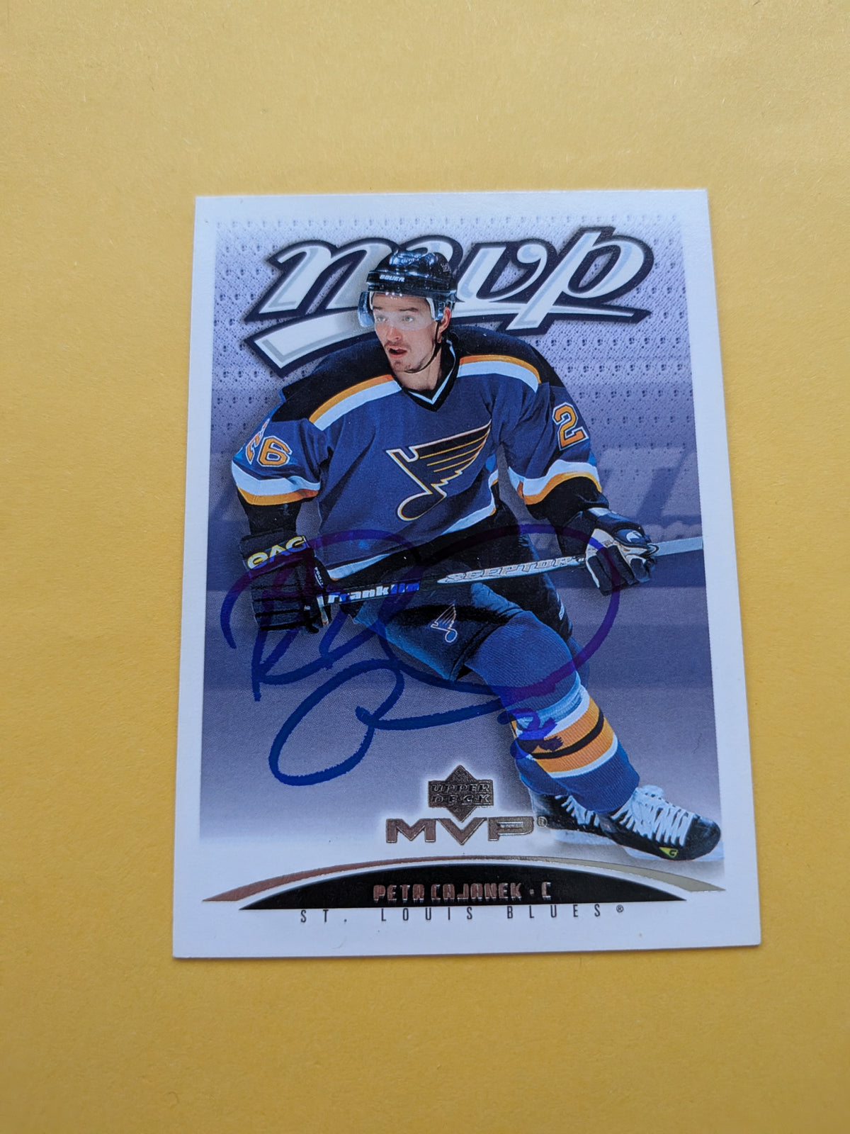 Petr Cajanek Signed St. Louis Blues Card A