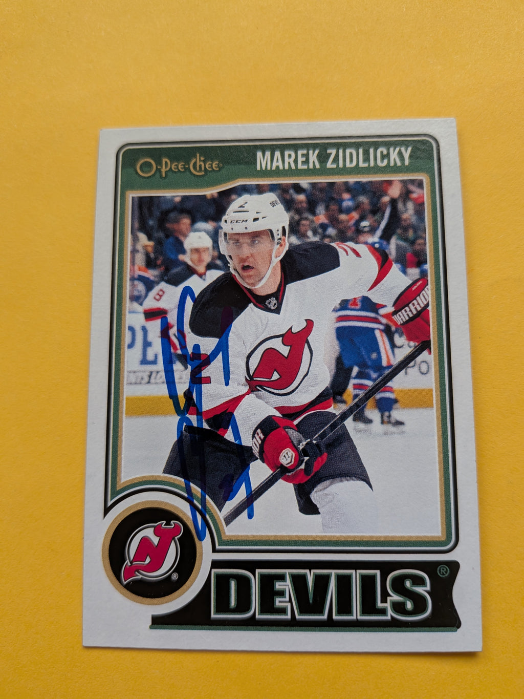 Marek Zidlicky Signed New Jersey Devils Card C