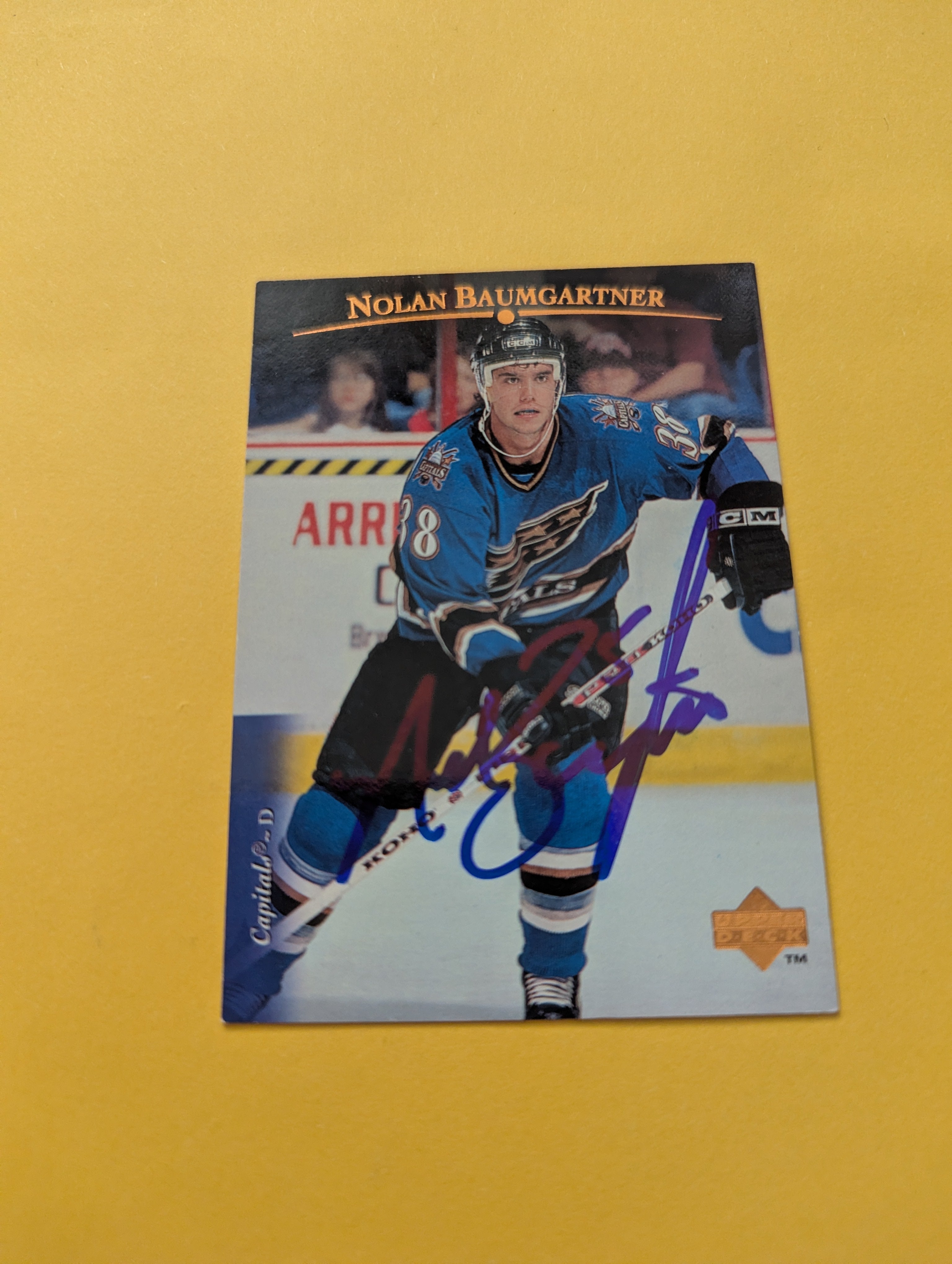 Nolan Baumgartner Signed Washington Capitals Card